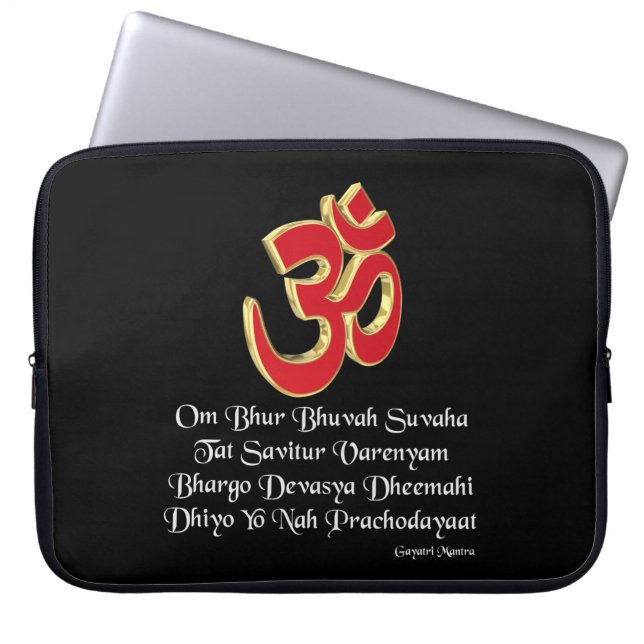 Protection Pour Ordinateur Portable Mantra de Gayatri (Devant)