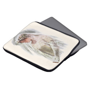 Protection Pour Ordinateur Portable Mariée victorienne vintage avec la Bible Harrison
