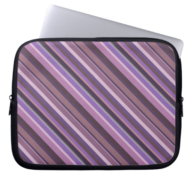 Protection Pour Ordinateur Portable Mauve diagonal stripes (Devant)