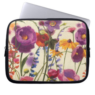 Protection Pour Ordinateur Portable Mélodie pourpre et orange de pavot