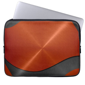 Protection Pour Ordinateur Portable Métal en acier inoxydable orange et argent
