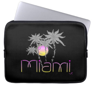 Protection Pour Ordinateur Portable Miami, Floride Black Cool Graphic