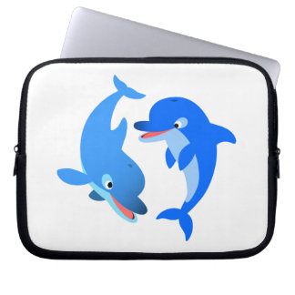 Protection Pour Ordinateur Portable Mignonne Jouer Dauphins Cartoon Portable Sleeve