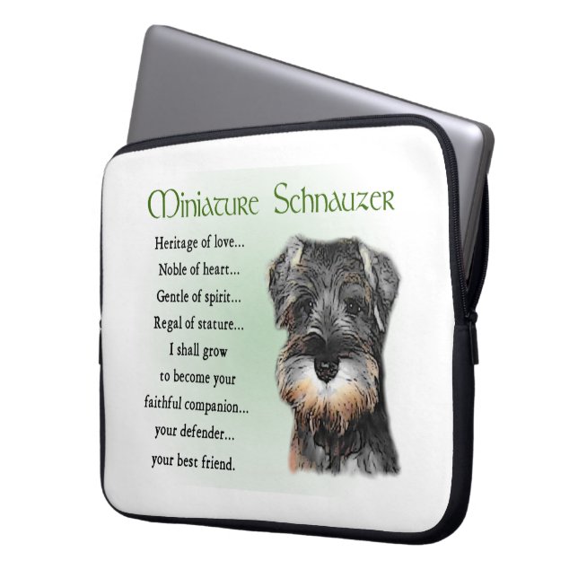 Protection Pour Ordinateur Portable Miniature Schnauzer Puppy (devant gauche)