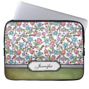 Protection Pour Ordinateur Portable Modèle floral fillette