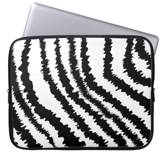 Protection Pour Ordinateur Portable Modèle noir d'impression de zèbre