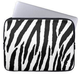 Protection Pour Ordinateur Portable Modèle Zèbre Noir Et Blanc tendance