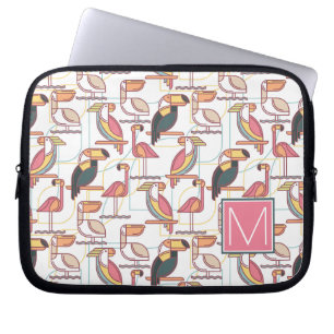 Protection Pour Ordinateur Portable Modelez avec les oiseaux tropicaux que ajoutent