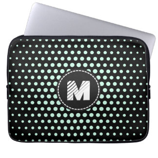Protection Pour Ordinateur Portable Monogram Aero bleu Techno Dots Moderne