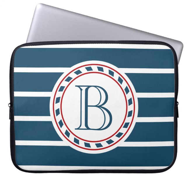 Protection Pour Ordinateur Portable Monogram design (Devant)