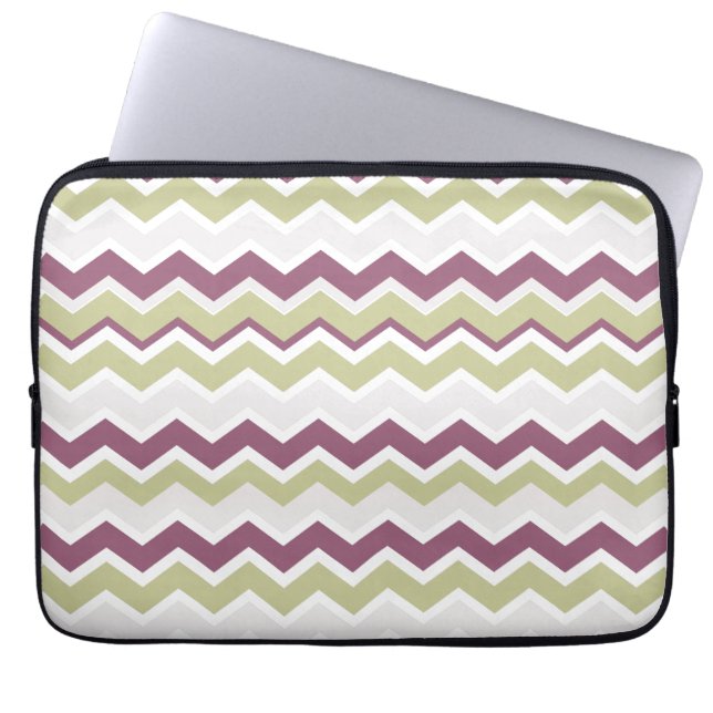 Protection Pour Ordinateur Portable Monogramme Chevron Brick (Devant)