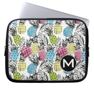 Protection Pour Ordinateur Portable Monogramme grunge des paumes   d'ananas