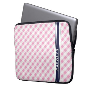 Protection Pour Ordinateur Portable monogramme rose de très bon goût chic de motif d
