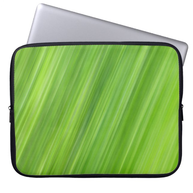 Protection Pour Ordinateur Portable Motif à bandes vertes (Devant)