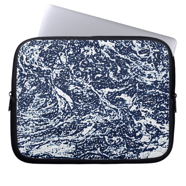 Protection Pour Ordinateur Portable Motif Abstrait bleu foncé (Devant)