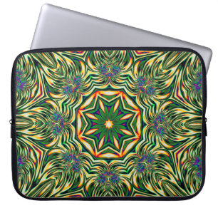 Protection Pour Ordinateur Portable Motif abstrait de vert psychédélique du