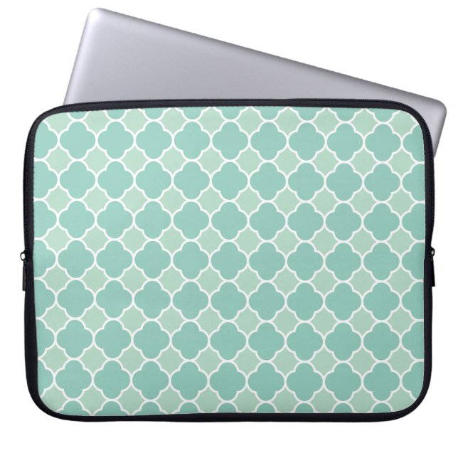 Protection Pour Ordinateur Portable Motif assez vert de Quatrefoil (Devant)