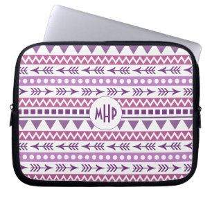 Protection Pour Ordinateur Portable Motif Aztec personnalisation monogramme manches d'
