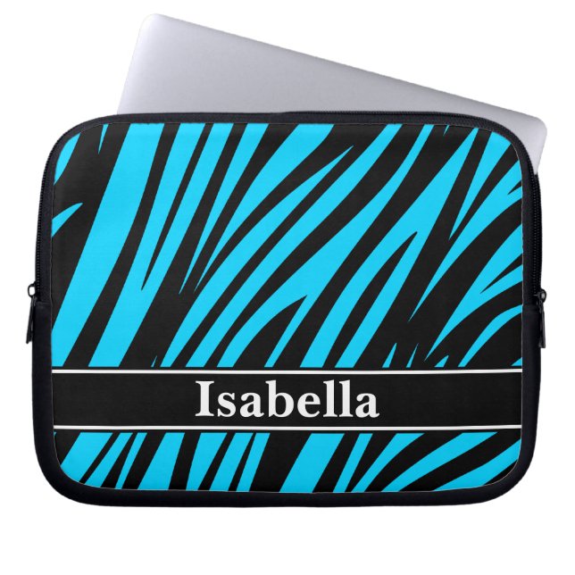 Protection Pour Ordinateur Portable Motif Blue Black Stripes (Devant)
