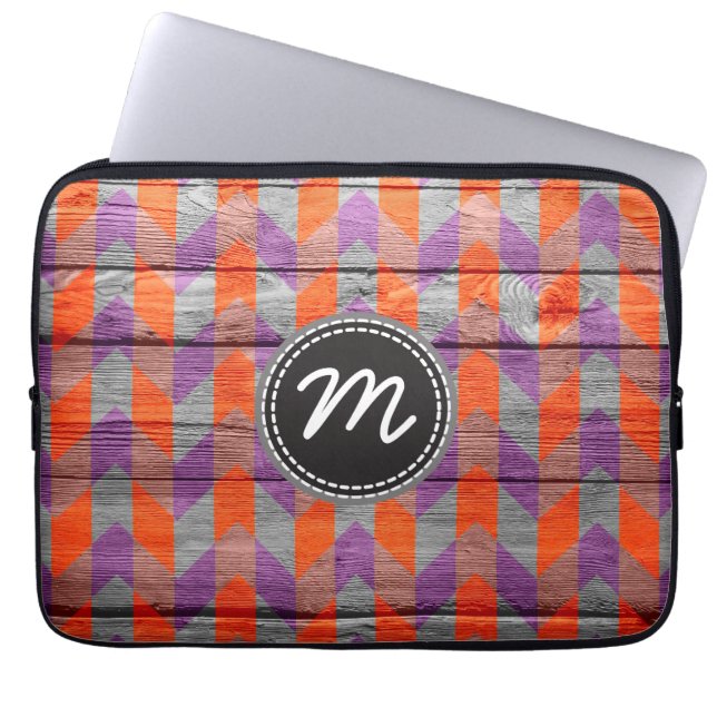 Protection Pour Ordinateur Portable Motif chevron rétro zigzag #17 (Devant)