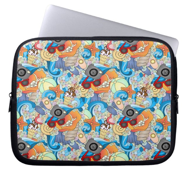 Protection Pour Ordinateur Portable Motif d'amusement d'été (Devant)