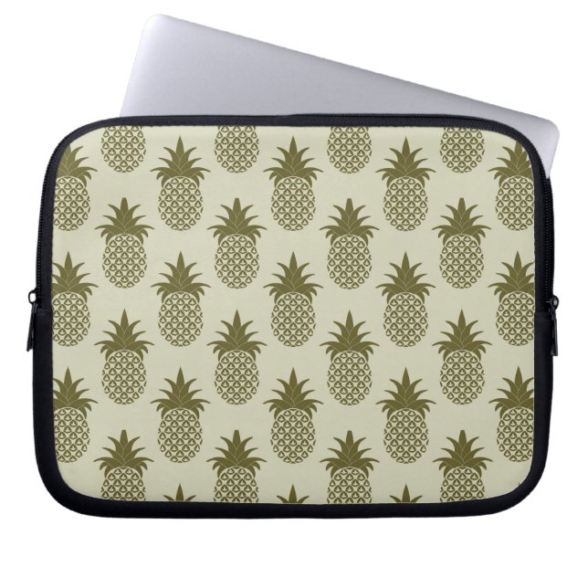Protection Pour Ordinateur Portable Motif d'ananas de Khaki (Devant)