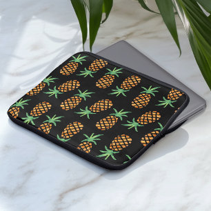 Protection Pour Ordinateur Portable Motif d'ananas tropical Noir