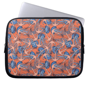 Protection Pour Ordinateur Portable Motif d'Ancre et de méduses