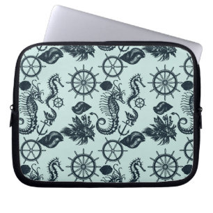 Protection Pour Ordinateur Portable Motif d'animaux marins Vintages