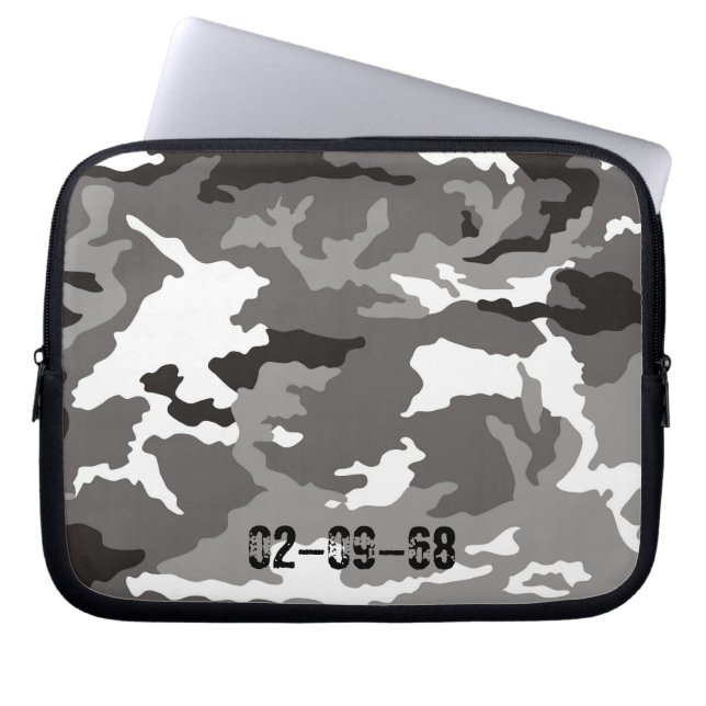 Protection Pour Ordinateur Portable Motif de camouflage gris (Devant)