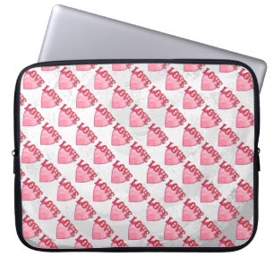 Protection Pour Ordinateur Portable Motif de coeur d'amour rose