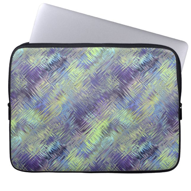 Protection Pour Ordinateur Portable Motif de fluides bleu tanzanite (Devant)