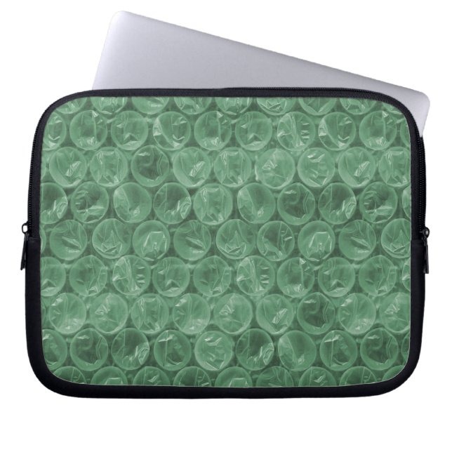 Protection Pour Ordinateur Portable Motif de papier bulle vert (Devant)