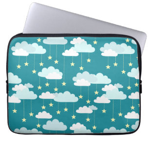 Protection Pour Ordinateur Portable Motif des étoiles et nuages en chute mûre
