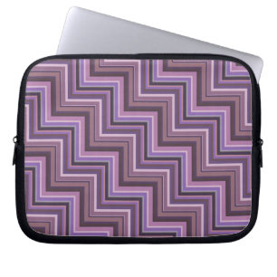 Protection Pour Ordinateur Portable Motif d'escaliers à rayures mauve