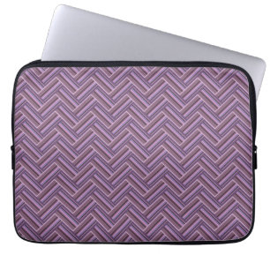 Protection Pour Ordinateur Portable Motif double tissage Mauve stripes
