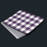 Protection Pour Ordinateur Portable Motif En vichy violet et blanc<br><div class="desc">Les carrés mauves, lavande et blancs forment un plaid de buffle audacieux. Le motif de en vichy violet et blanc a été conçu à partir de zéro. Le blanc est transparent, donc vous pouvez le changer si vous voulez. Il suffit de cliquer sur le bouton "Customiser", puis de sélectionner une...</div>