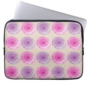 Protection Pour Ordinateur Portable Motif floral rose et pourpre