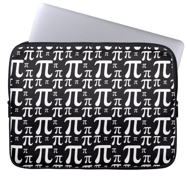Protection Pour Ordinateur Portable Motif noir et blanc de pi (Devant)