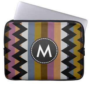 Protection Pour Ordinateur Portable Motif rayures chevron chic tendance