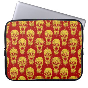 Protection Pour Ordinateur Portable Motif rouge et jaune d'apocalypse de zombi