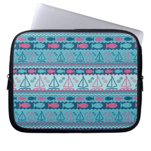 Protection Pour Ordinateur Portable Motif superbe de poissons et de voilier