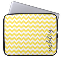 Motif tendance Chevron avec nom - gris jaune
