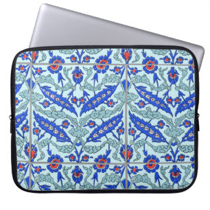 Protection Pour Ordinateur Portable Motif turc 15" de tuile de frontière de turquoise