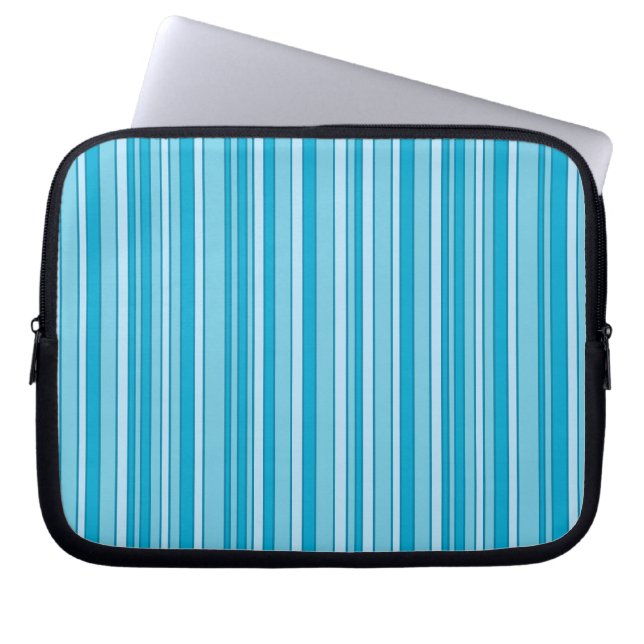 Protection Pour Ordinateur Portable Motif Turquoise Stripes (Devant)