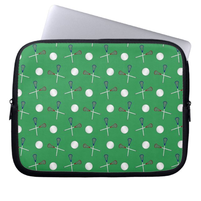 Protection Pour Ordinateur Portable Motif vert de lacrosse (Devant)
