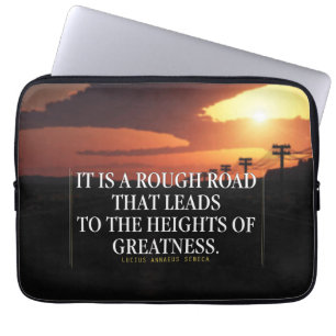 Protection Pour Ordinateur Portable Mots Motivationnels - Rough Road mène à la grandeu