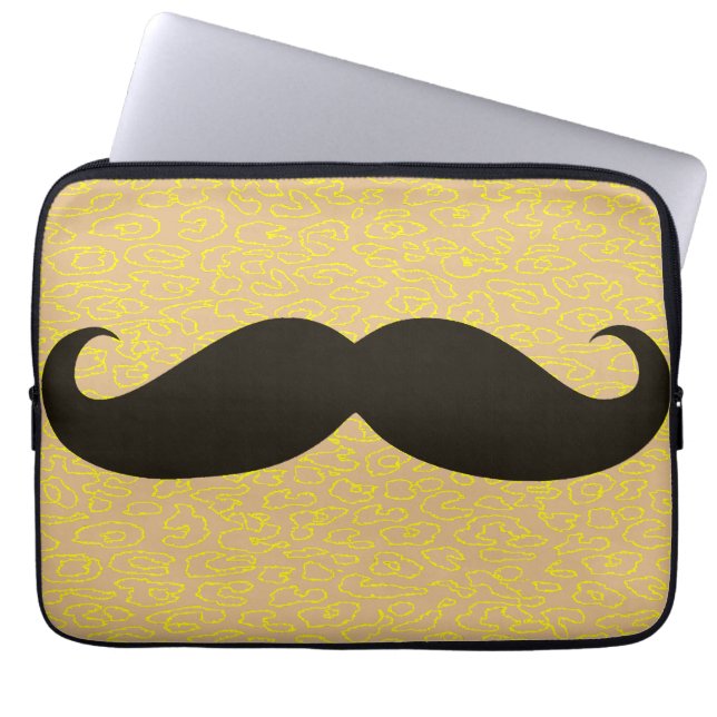 Protection Pour Ordinateur Portable Moustache drôle (Devant)