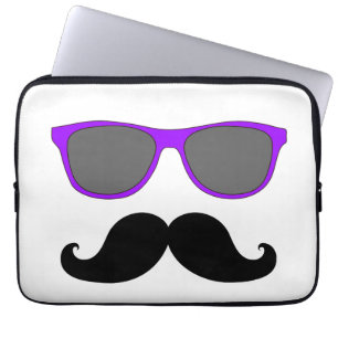 Protection Pour Ordinateur Portable Moustache drôle, douille pourpre d'ordinateur