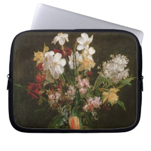 Protection Pour Ordinateur Portable Narcisses Blancs, Jacinthes et Tulipes, 1864